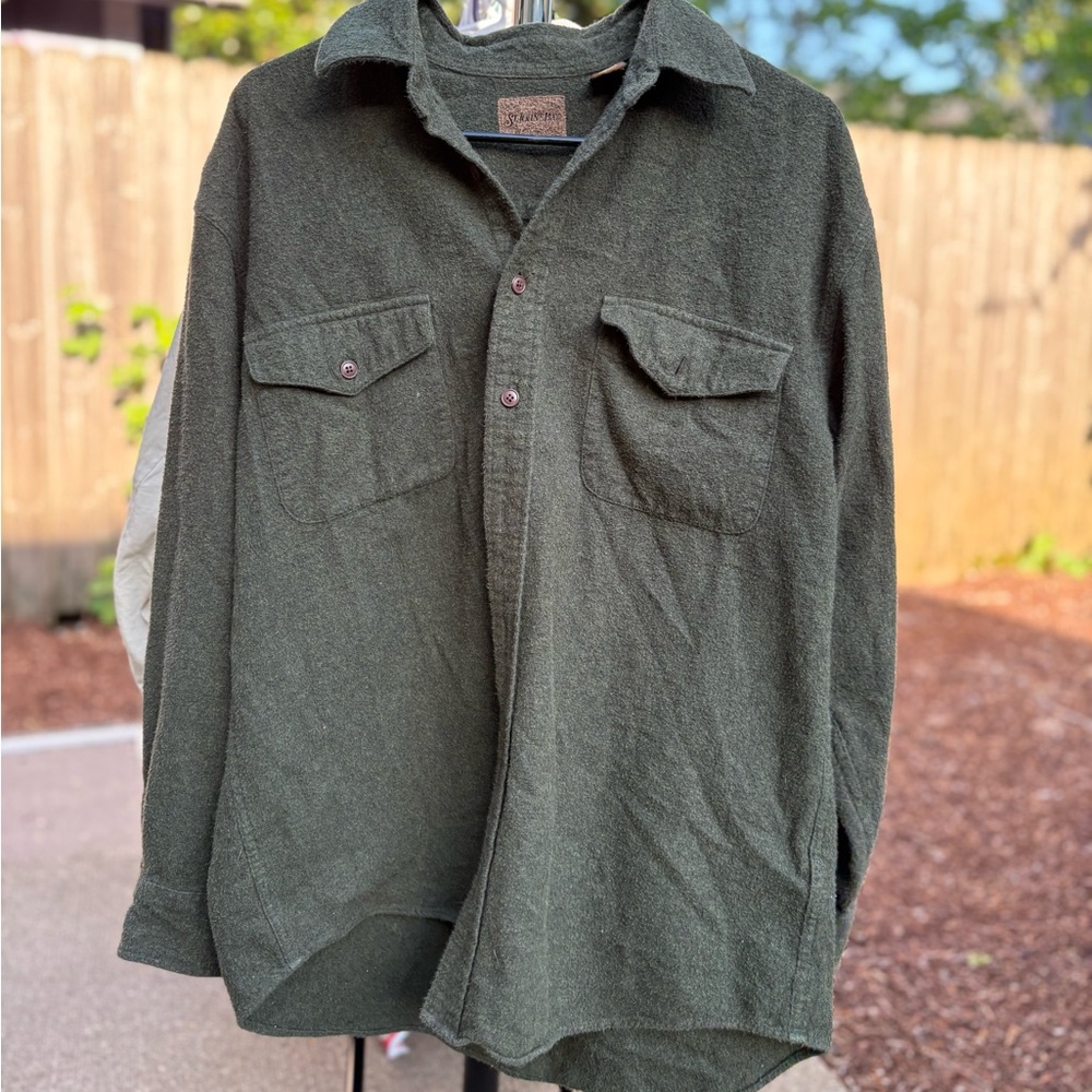 Green button up